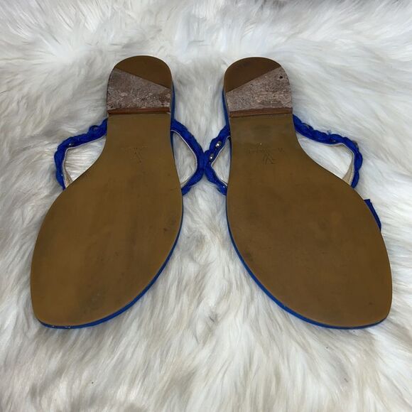 Vera Wang Blue Bowtie Thong Sandals Sz 9 - Picture 6 of 6